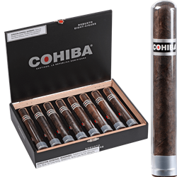 COHIBA BLACK ROBUSTO CRYSTAL 8 CT. BOX 5.50X50,cigars,cigar